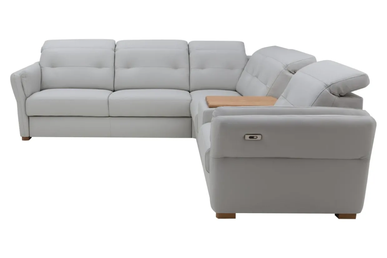 Narożnik skórzany z funkcją relaks BRONX lewy