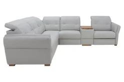 Narożnik skórzany z funkcją relaks BRONX lewy