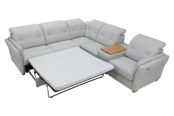 Narożnik skórzany z funkcją relaks BRONX lewy