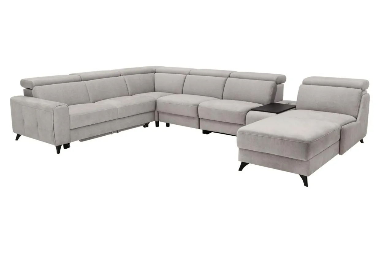 Narożnik szary z funkcją relaks ALAMO lewy