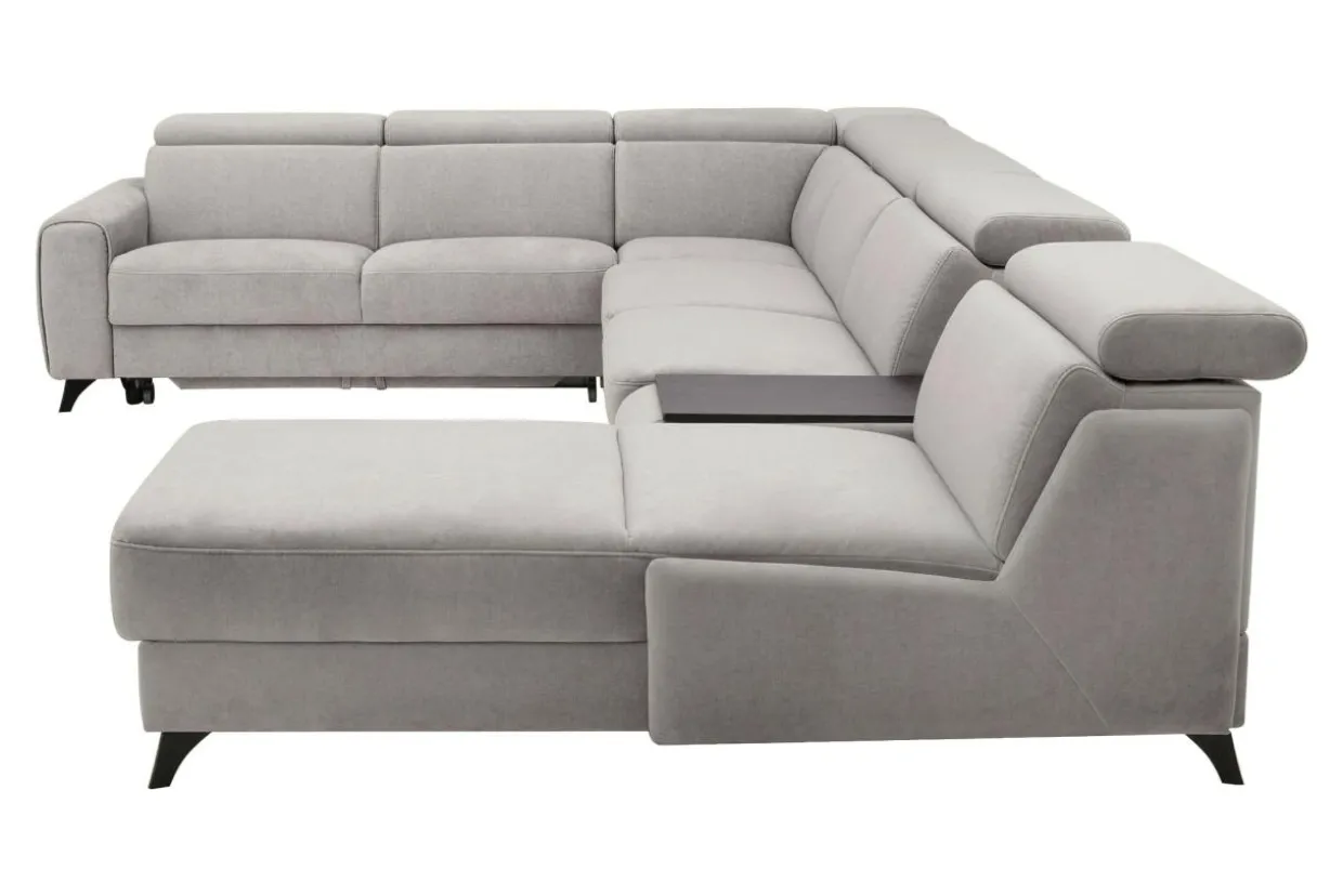 Narożnik szary z funkcją relaks ALAMO lewy