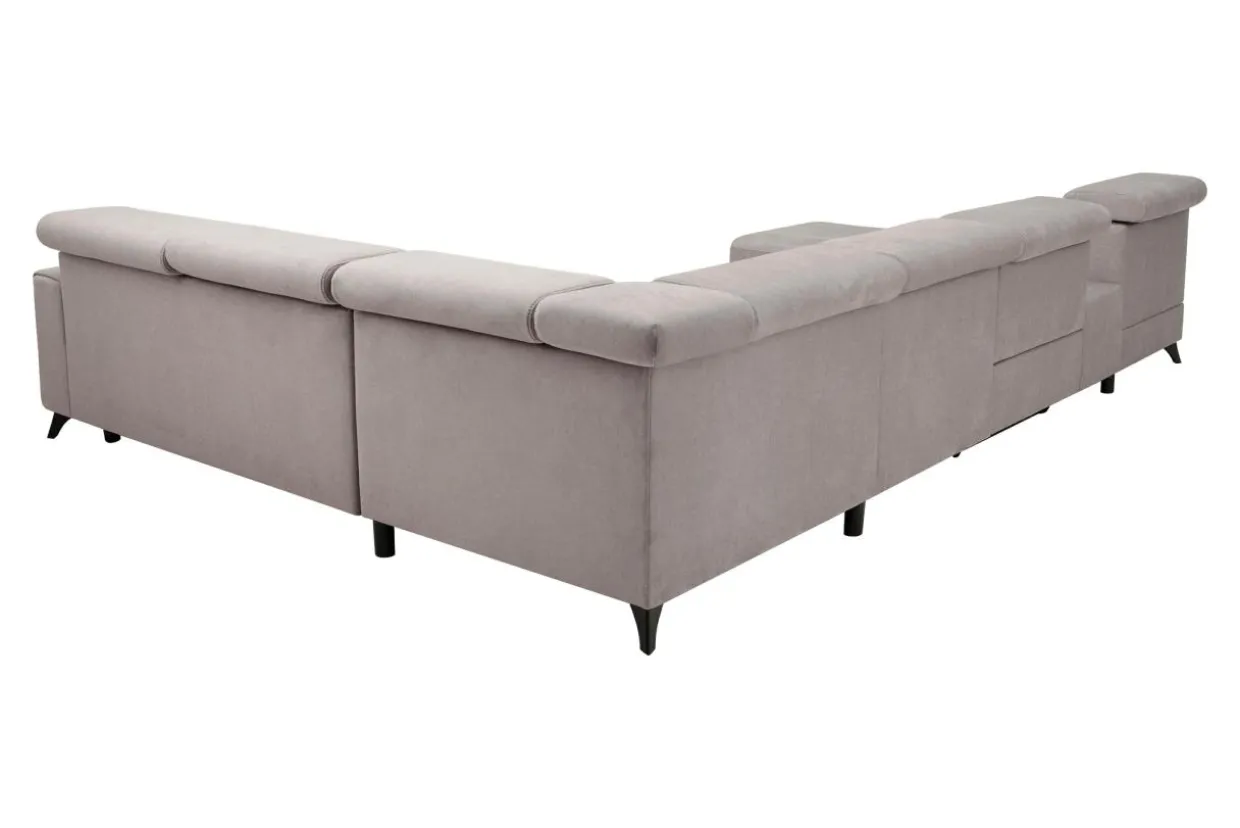 Narożnik szary z funkcją relaks ALAMO prawy