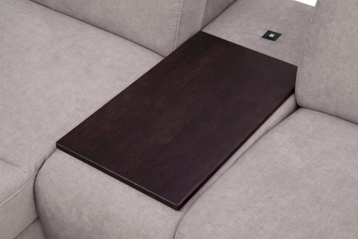 Narożnik szary z funkcją relaks ALAMO prawy