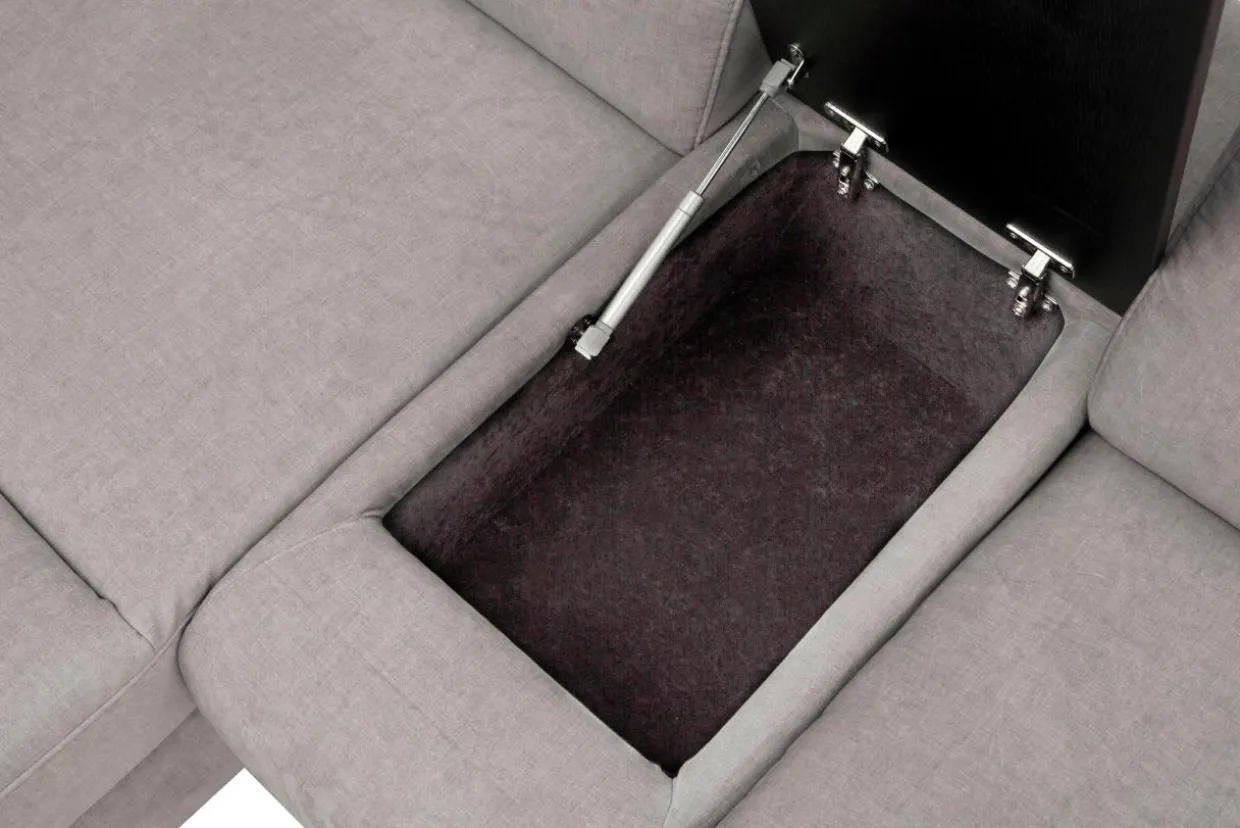 Narożnik szary z funkcją relaks ALAMO prawy