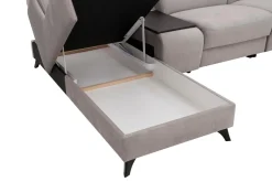 Narożnik szary z funkcją relaks ALAMO prawy