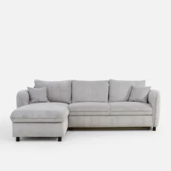 Narożnik sztruksowy jasnoszary MIRE