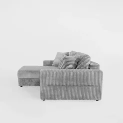 Narożnik sztruksowy jasnoszary NOEMI lewy