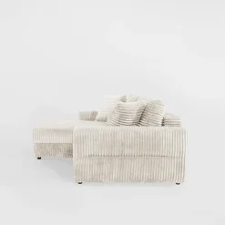 Narożnik sztruksowy kremowy NOEMI lewy