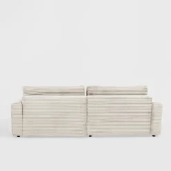 Narożnik sztruksowy kremowy NOEMI lewy