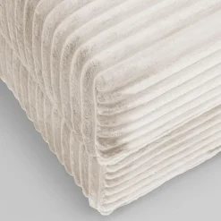 Narożnik sztruksowy kremowy NOEMI lewy