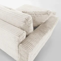 Narożnik sztruksowy kremowy NOEMI lewy