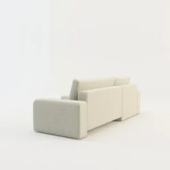 Narożnik sztruksowy kremowy ARAGON