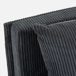 Narożnik sztruksowy rozkładany grafitowy HONEY