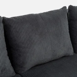 Narożnik sztruksowy rozkładany grafitowy HONEY