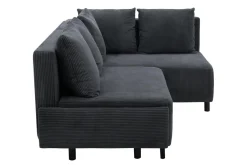 Narożnik sztruksowy szary LOGOS prawy