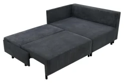 Narożnik sztruksowy szary LOGOS prawy