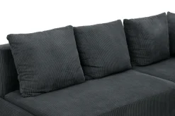 Narożnik sztruksowy szary LOGOS prawy