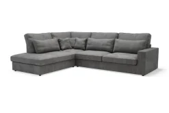 Narożnik sztruksowy szary COAST lewy