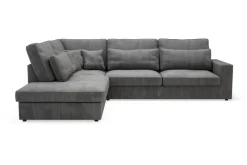 Narożnik sztruksowy szary COAST lewy