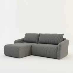 Narożnik sztruksowy szary MORRI