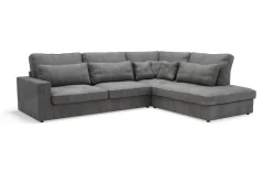 Narożnik sztruksowy szary COAST prawy