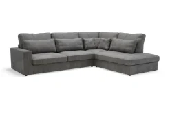 Narożnik sztruksowy szary COAST prawy