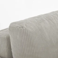 Narożnik sztruksowy z 2 pojemnikami jasnobeżowy LIAM