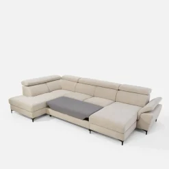 Narożnik U-kształtny beżowy BRAGA prawy