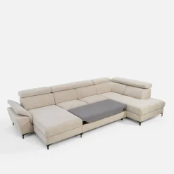 Narożnik U-kształtny beżowy BRAGA lewy