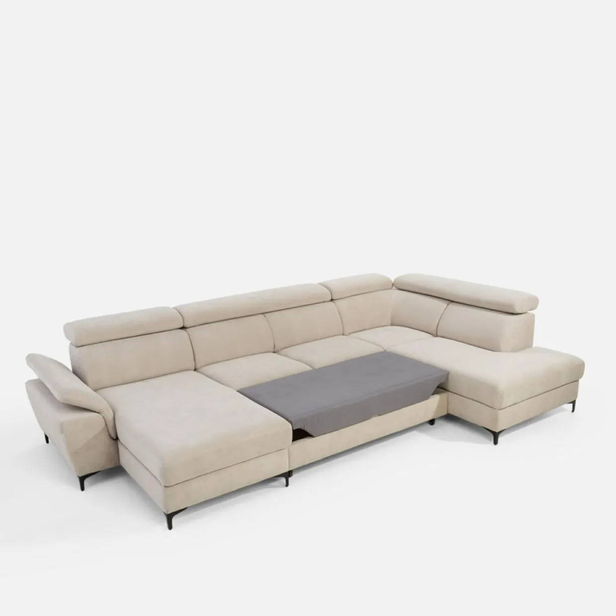 Narożnik U-kształtny beżowy BRAGA lewy