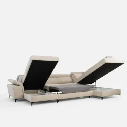 Narożnik U-kształtny beżowy BRAGA lewy