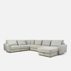 Narożnik U-kształtny beżowy DULCE prawy