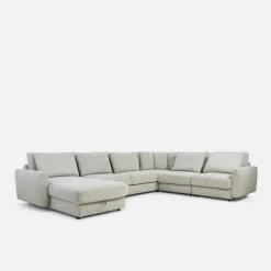 Narożnik U-kształtny beżowy DULCE lewy