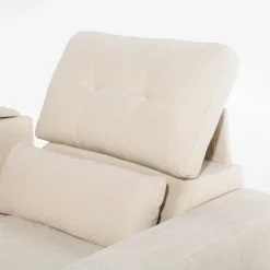 Narożnik U-kształtny z barkiem beżowy BONITO lewy