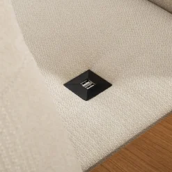 Narożnik U-kształtny z barkiem beżowy BONITO lewy