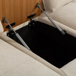 Narożnik U-kształtny z barkiem beżowy BONITO lewy