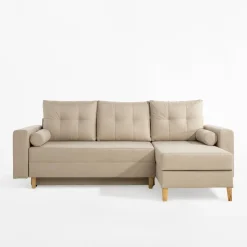 Narożnik z 2 pojemnikami beżowy SUZI