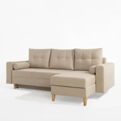 Narożnik z 2 pojemnikami beżowy SUZI