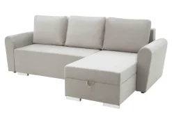 Narożnik z 2 pojemnikami beżowy MELI