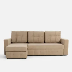 Narożnik z 2 pojemnikami beżowy LAVERNA