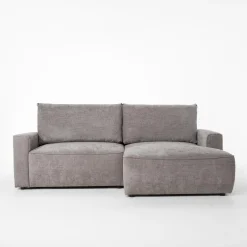 Narożnik z 2 pojemnikami beżowy LULLO prawy