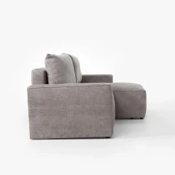 Narożnik z 2 pojemnikami beżowy LULLO prawy