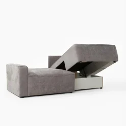 Narożnik z 2 pojemnikami beżowy LULLO prawy