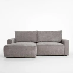 Narożnik z 2 pojemnikami beżowy LULLO lewy