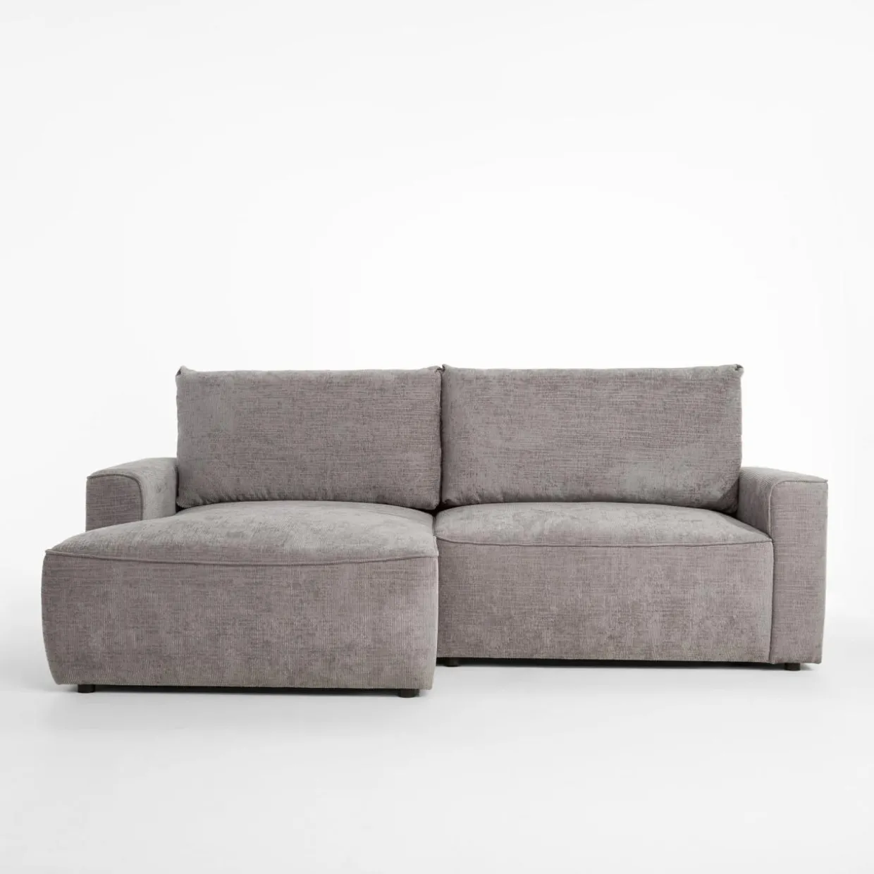 Narożnik z 2 pojemnikami beżowy LULLO lewy