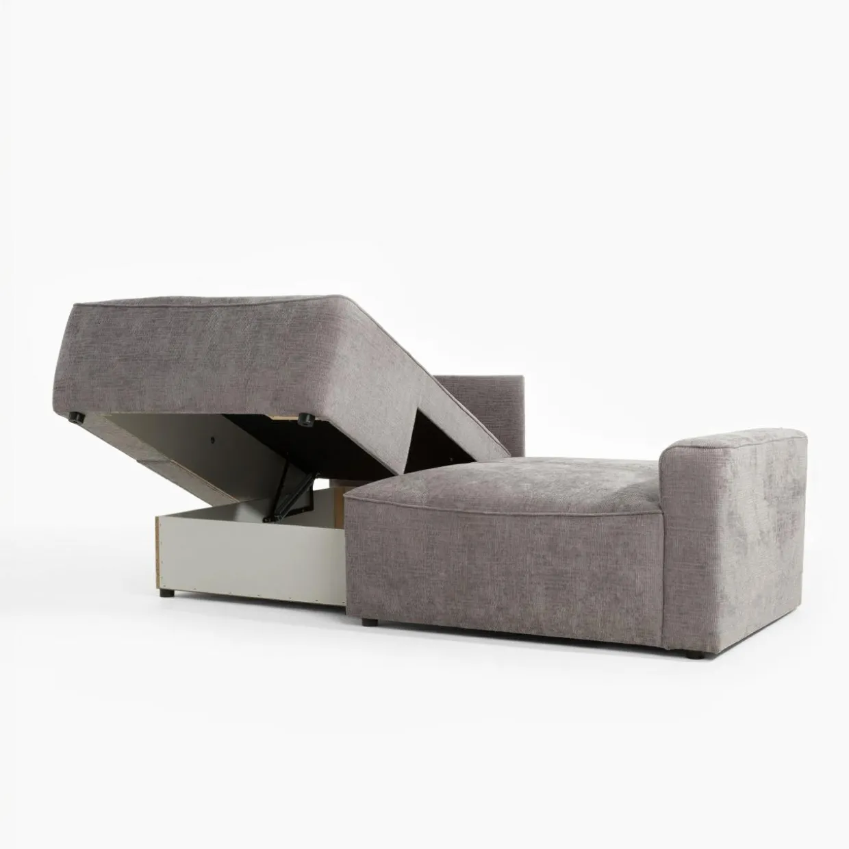 Narożnik z 2 pojemnikami beżowy LULLO lewy