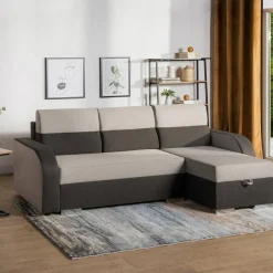 Narożnik z 2 pojemnikami brązowy DUO