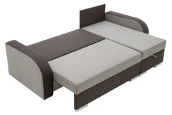 Narożnik z 2 pojemnikami brązowy DUO