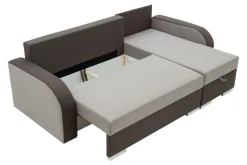 Narożnik z 2 pojemnikami brązowy DUO