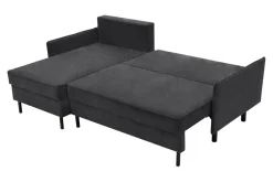 Narożnik z 2 pojemnikami ciemnoszary NELLY